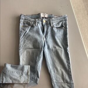 Frame Denim Blue Skinny Jeans Stonewashed Style